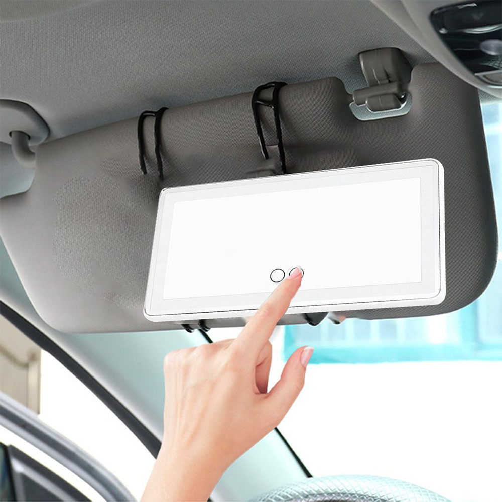 Blanc - Miroir de courtoisie à LED universel pour voiture, Visière de  voiture, Miroir de maquillage avec 6 lu - Cdiscount Auto
